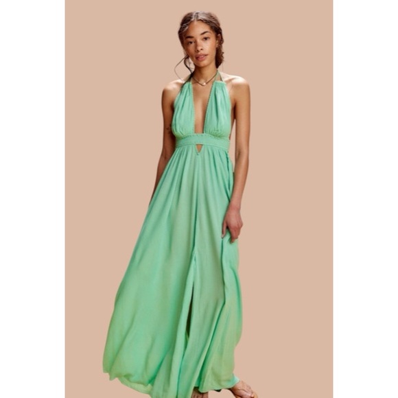 Free People Dresses & Skirts - 🔥TODAY ONLY PRICE🔥NWT Free People Look Into the Sun Maxi Dress, Crystal Mint, XS